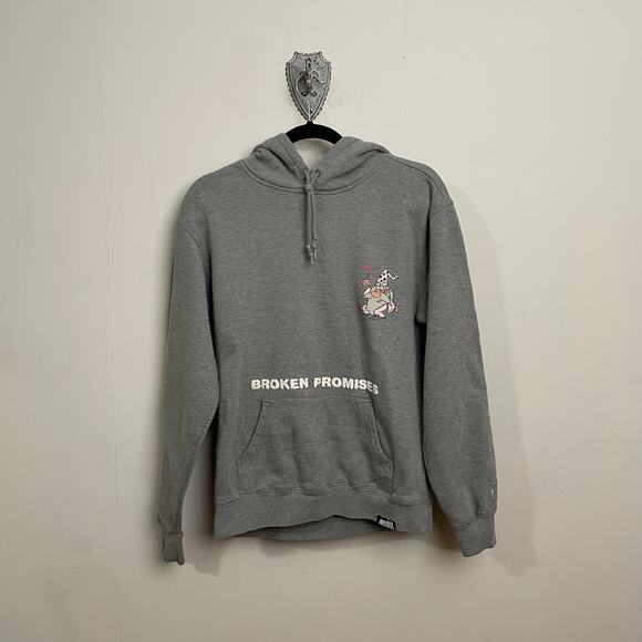 Broken Promises Other - Broken Promises S gray pink casual hoodie 1970s vibes wizard hippie psychedelic